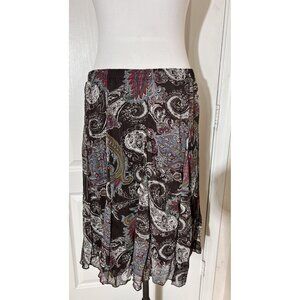 Christopher & Banks Paisley‎ Skirt Women’s Size Medium Flowy Fall Transitional